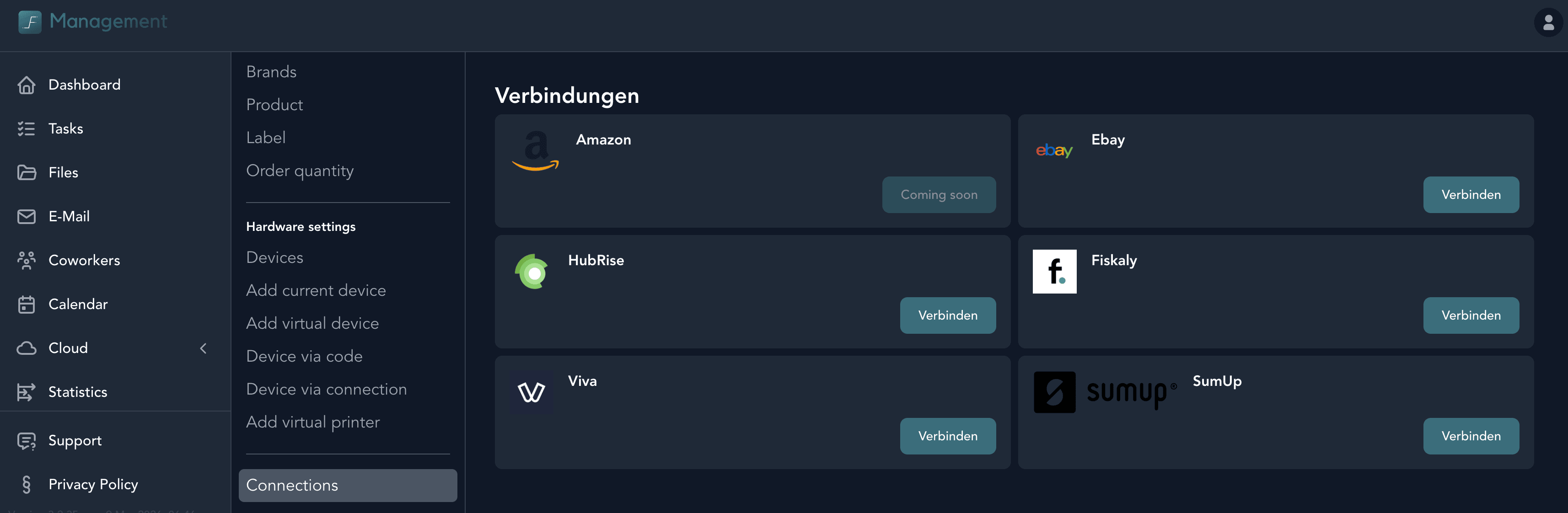 Connect AlFiManagement to HubRise