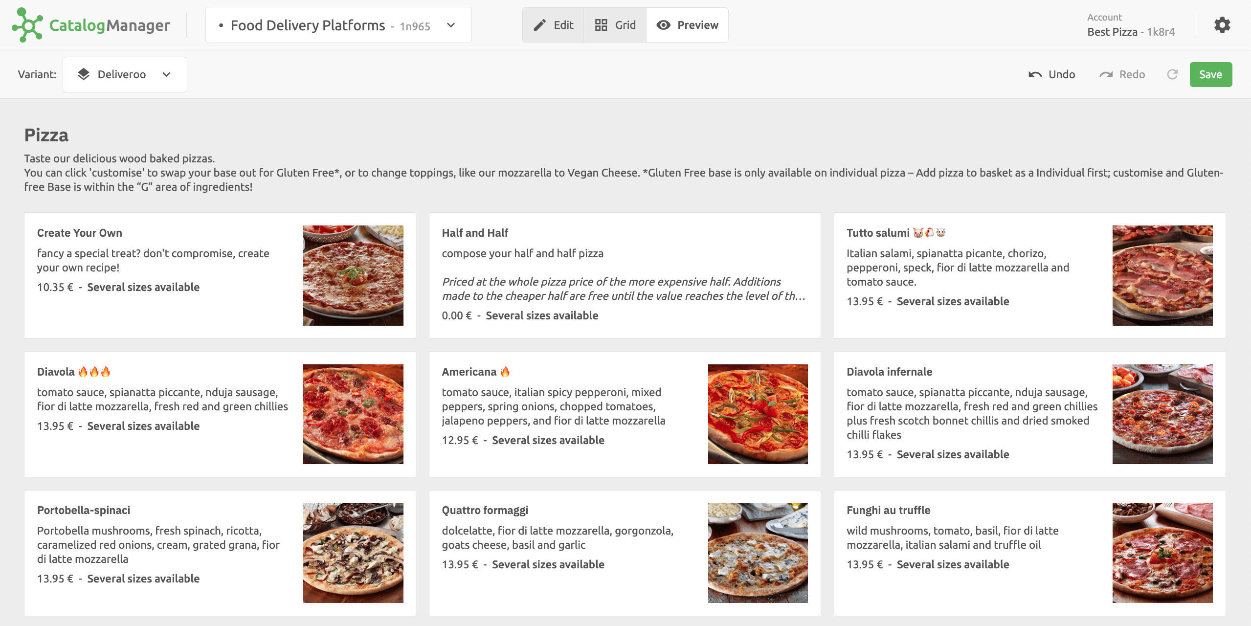 Catalog Manager Preview View