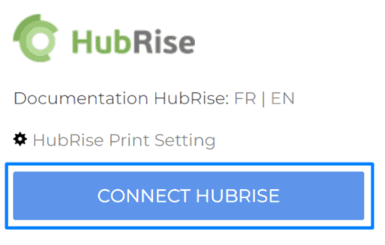 Connexion à HubRise - Connecter HubRise