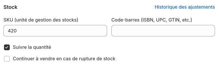 Suivre la quantité
