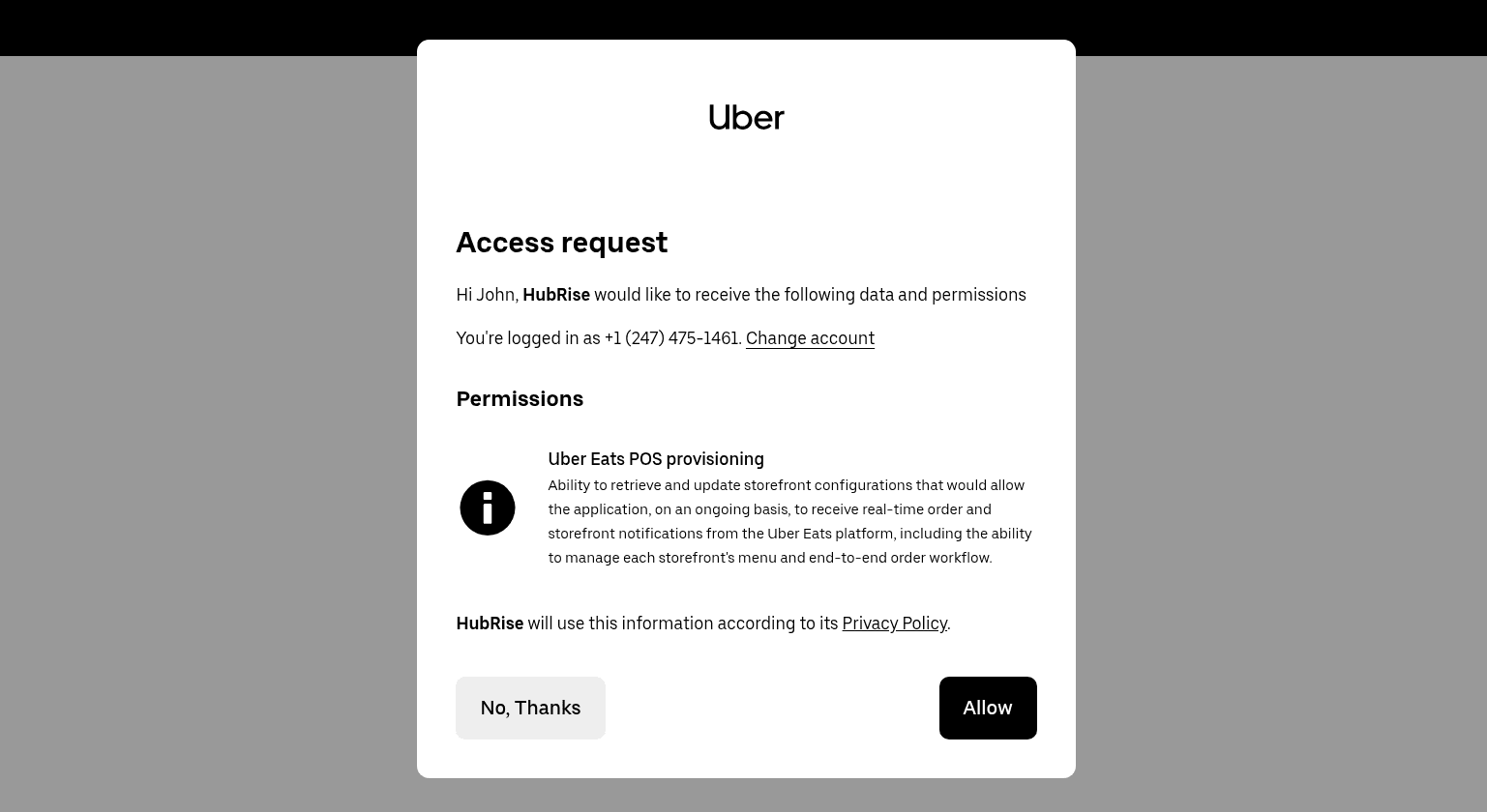 Owner – Authorise
