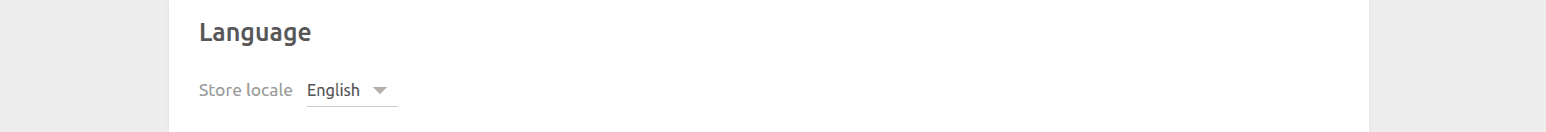 Wolt Bridge configuration page, Language section