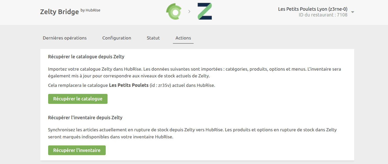 Page Actions de Zelty Bridge