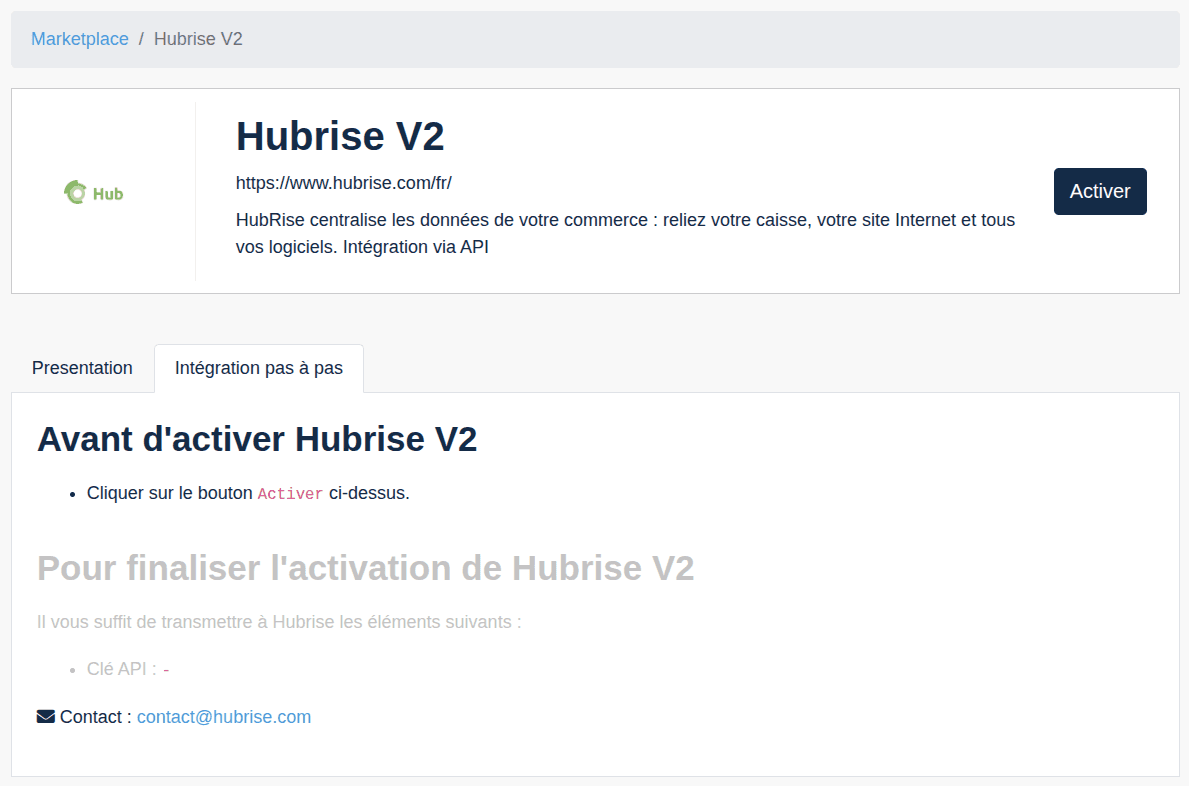 Marketplace Zelty - HubRise V2