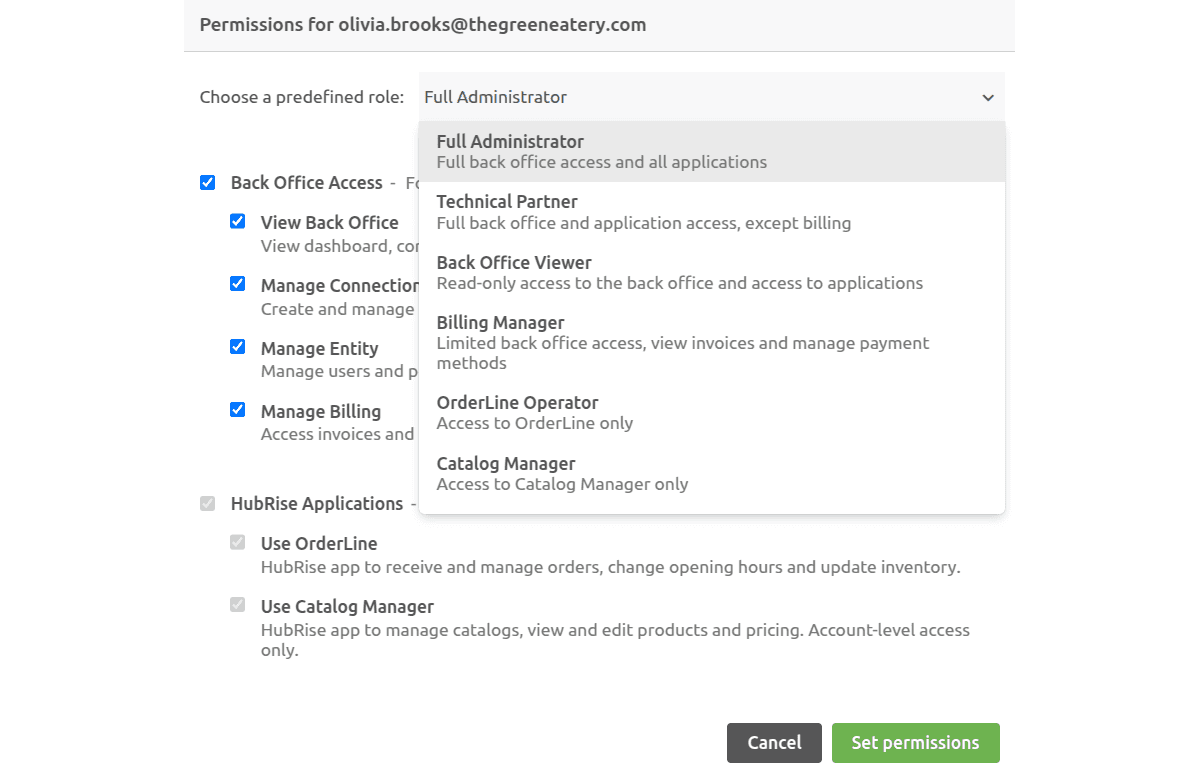 Predefined Roles