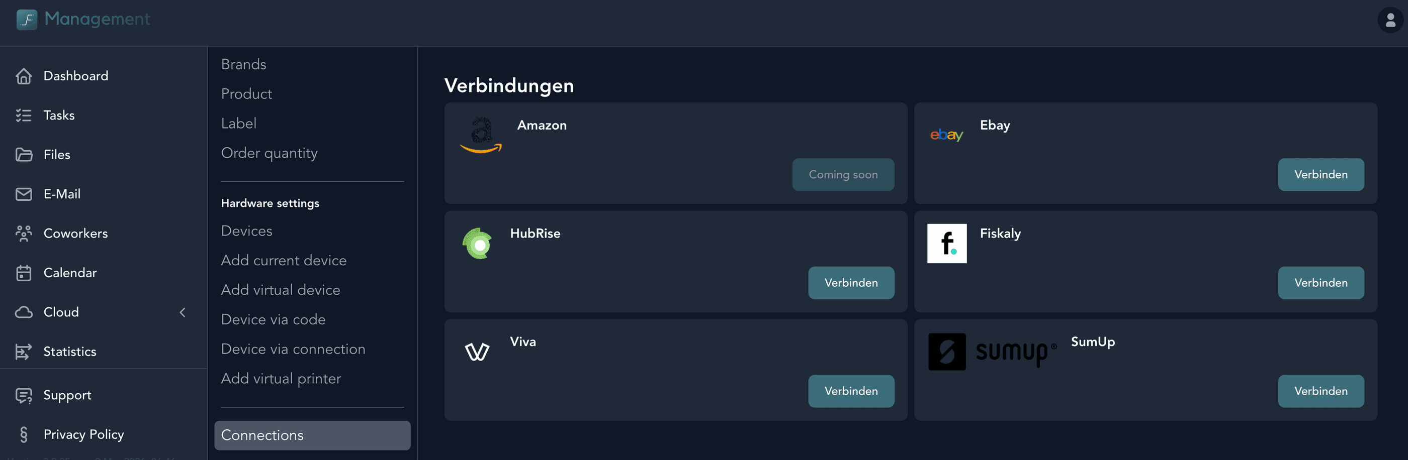 Connect AlFiManagement to HubRise