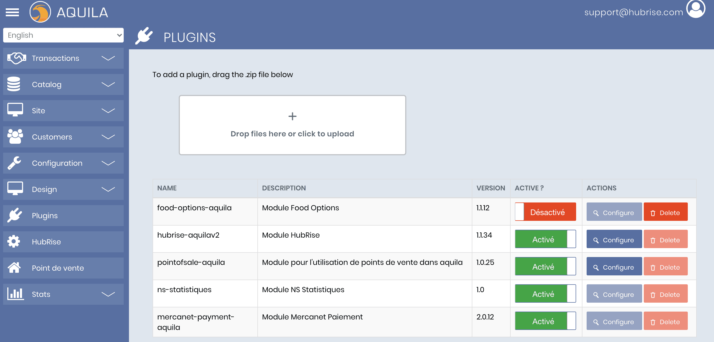 Aquila Plugin Installation
