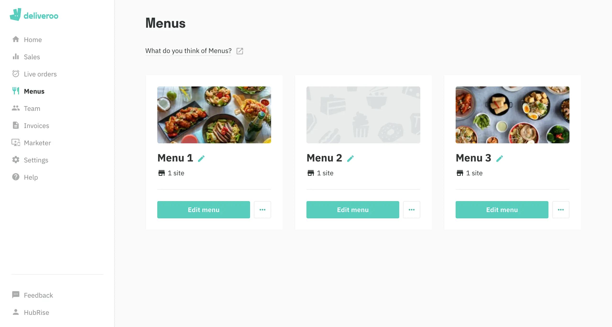 Deliveroo back office