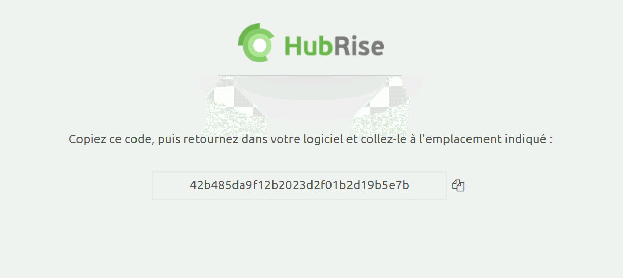OneTouch - Copier le code HubRise