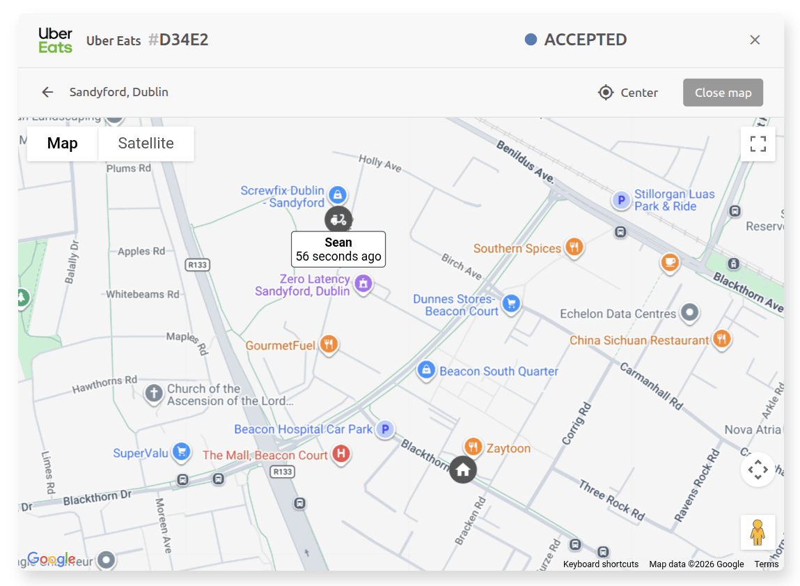 Order map in OrderLine