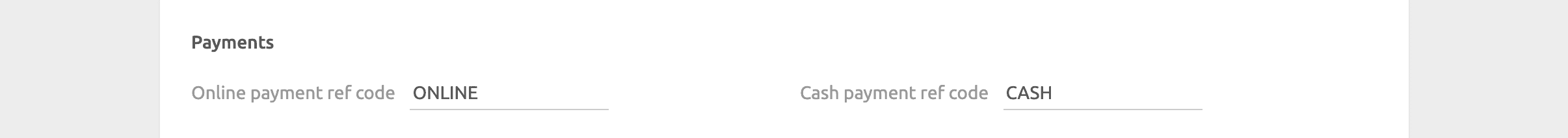 PrestaShop Bridge configuration page, payments