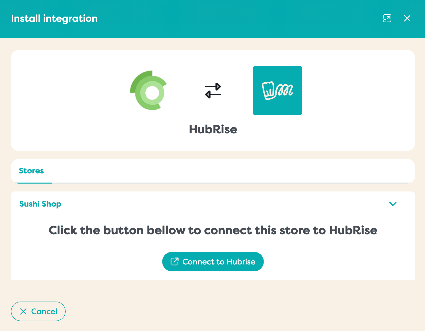 Restomax disconnected from HubRise