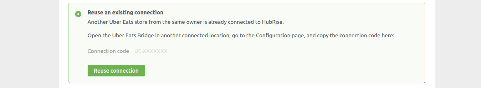 Reuse an existing connection