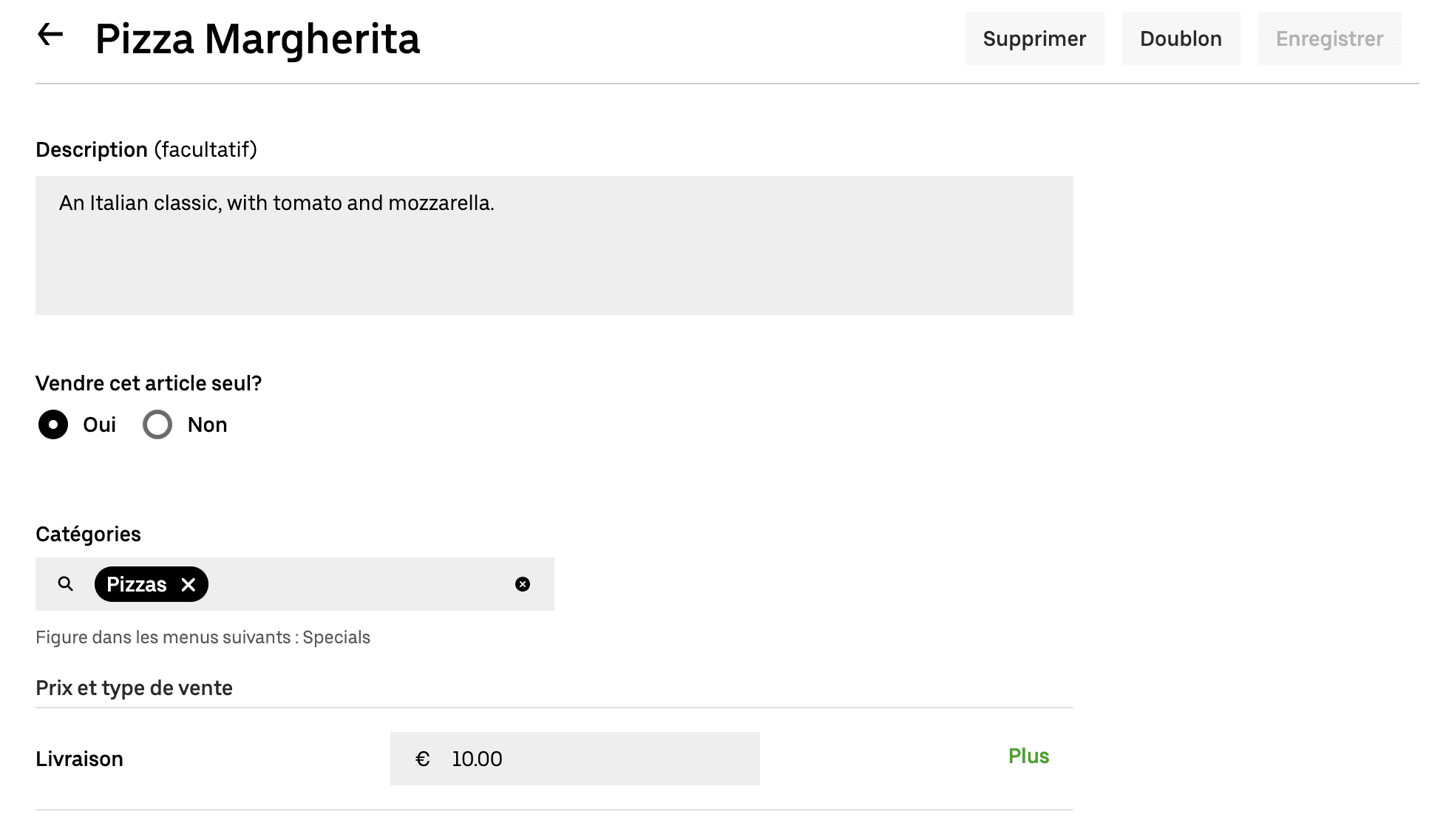 Nom du produit principal