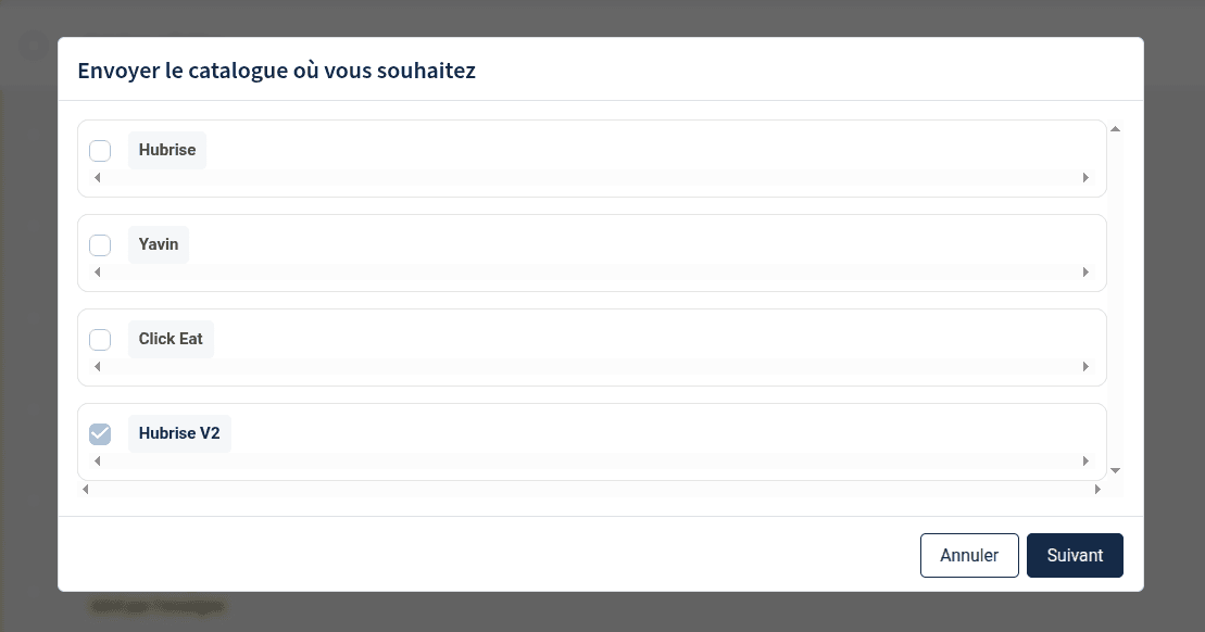 Envoi du catalogue depuis Zelty